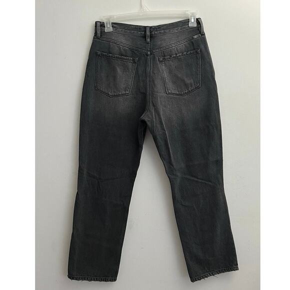 Kancan 90’s Boyfriend Jeans Women’s Sz 11/29 Black Distressed Baggy Button Fly - Picture 2 of 13